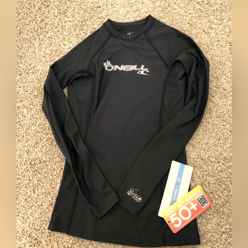 O’Neill Long Sleeve Crew Black Rash-guard NWT